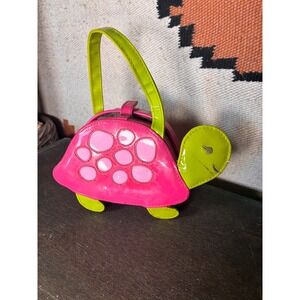 Gymboree Turtle Handbag Girls OS Pink Fair Y2K Novelty Patent Purse 2007